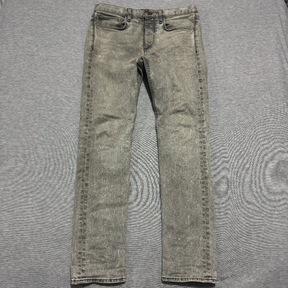 Rag & Bone Jeans Mens 34x32 Faded Black Slim Straight Leg Button Fly mid rise